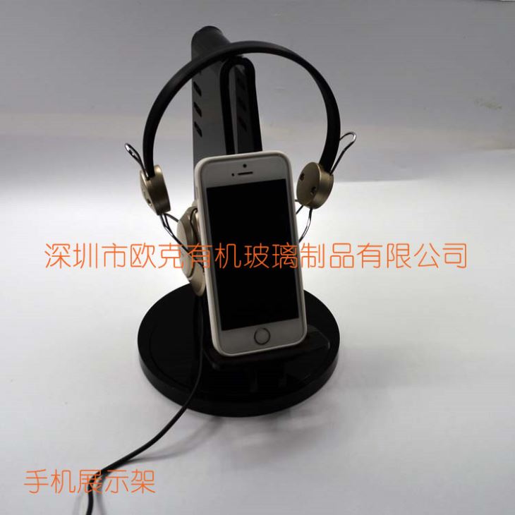黑色有機玻璃頭戴式耳機展示架