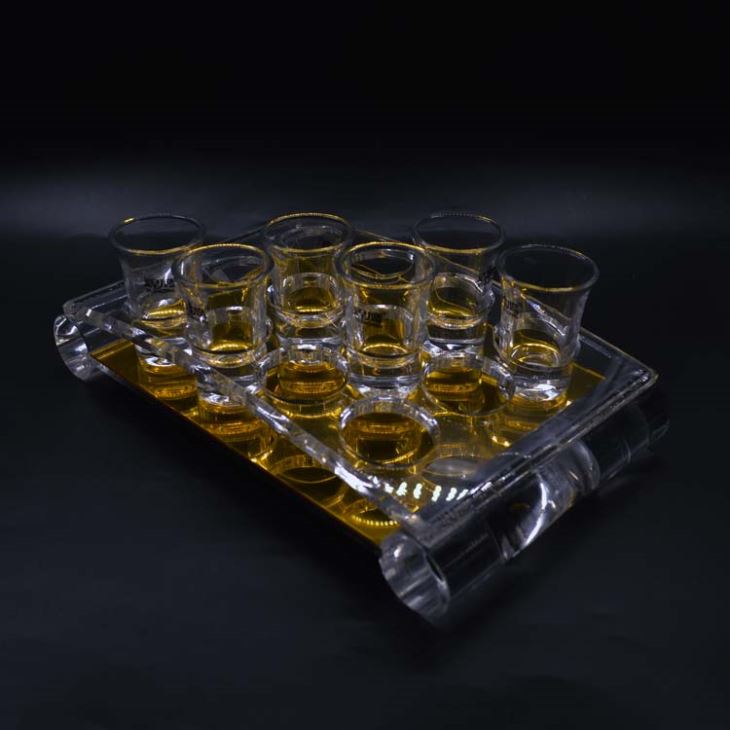 深圳批發有機玻璃兩層杯架