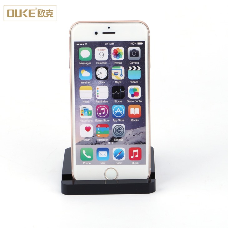 深圳亞克力工廠批發(fā)黑色創(chuàng)意有機玻璃手機支架