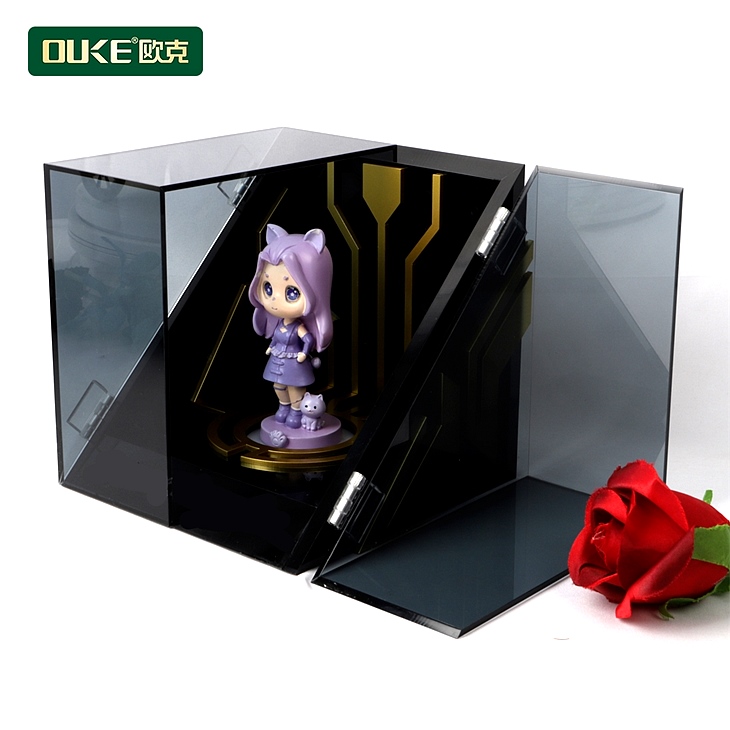 亞克力LED發光手辦展示盒收納盒